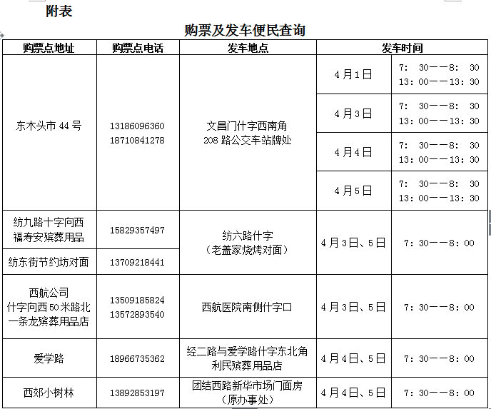 西安壽陽山清明祭祀專線開通啦！